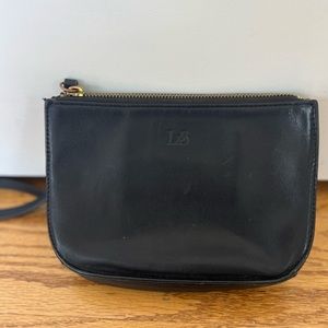 Lo & Sons Waverly Black Napa Leather with Gold Hardware